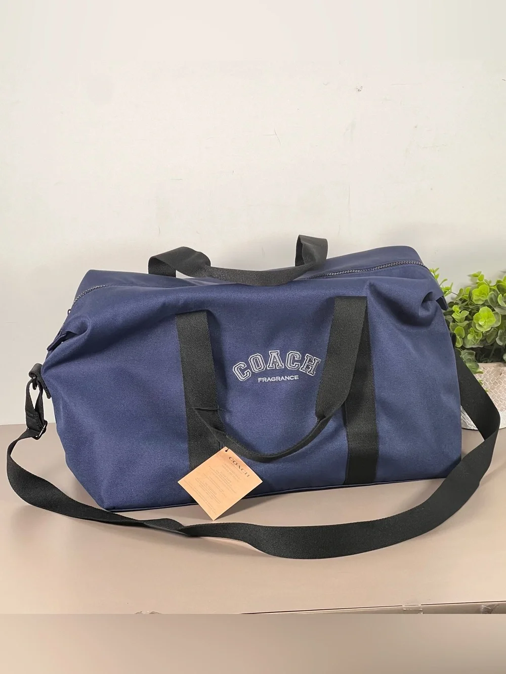 COACH Navy Blue fragrance Travel Gym duffel bag